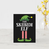 スキビディエルフシャツお揃い家族グループ面白いクリスマス カード (黄色い花)