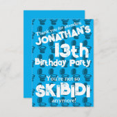 スキビディトイレ誕生日パーティー サンキューカード (正面/裏面)