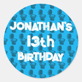 スキビディトイレ誕生日パーティー ラウンドシール