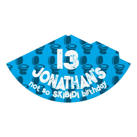 スキビディトイレ誕生日 パーティーハット (正面)