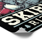 スキビディリッツマクールサンタおもしろいクリスマスリズリ ポスター (角)