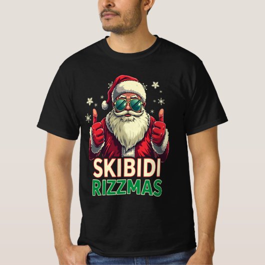スキビディリッツマスクリスマスサンタクロースCharismas Tシャツ (正面)