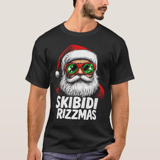 スキビディリッツマスクリスマスリズサンタクロースのチャリズム Tシャツ (正面)