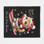 スキビディリッツマスザ究極のおもしろいクリスマスミーム フリースブランケット (正面(横))