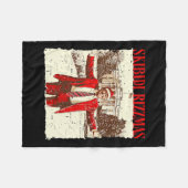 スキビディリッツマストおもしろいランプリズクリスマスサンタ1 フリースブランケット (正面(横))