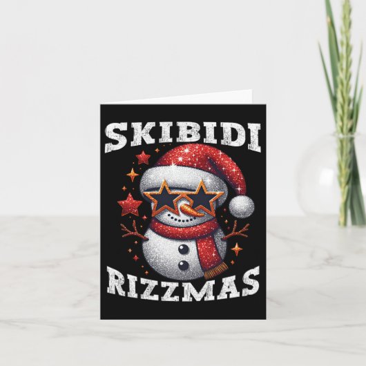 スキビディリッツマスGen AlphaスラングおもしろいクリスマスSn カード (正面)