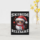 スキビディリッツマスGen AlphaスラングおもしろいクリスマスSn カード (黄色い花)