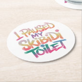 スキビディ休憩モーメント ラウンドペーパーコースター (アングル)