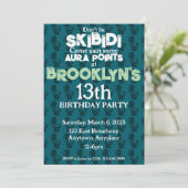 スキピディトイレグリーン誕生日パーティーの招待 招待状 (スタンド正面)