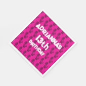 スキピディトイレピンク誕生日パーティーの招待 スタンダードランチョンナプキン (角)