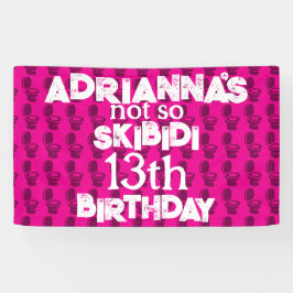 スキピディトイレピンク誕生日パーティー 横断幕