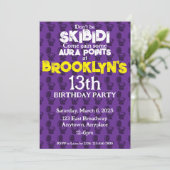 スキピディトイレ紫の誕生日パーティーへの招待 招待状 (スタンド正面)