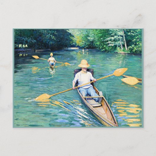 スキフス、Gustave Caillebotteによるアートワーク ポストカード (正面)