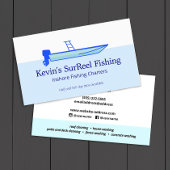 スキフ魚釣りボートチャータービジネスカード 名刺