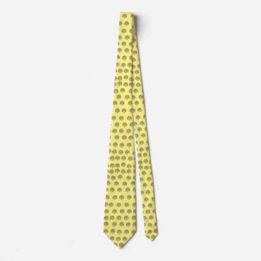 スキマーツイエローカラー黒信号ネックタイ ネクタイ (正面)