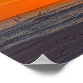 スキマー飛んでいるズアットサンライズ,フロリダビーチ ポスター (角)