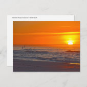 スキマー飛んでいるズアットサンライズ,フロリダビーチ ポストカード (正面/裏面)