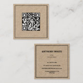 🗂️スキミニマルャンコードQR スクエア名刺 (正面/裏面)