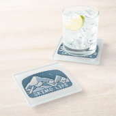 スキモライフ ガラスコースター (アングル)