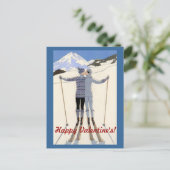 スキャキスをするーカップル – Happy Valentine's シーズンポストカード (スタンド正面)