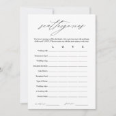 スキャタリエレガントーブライダルシャワーゲームカード 招待状 (正面)