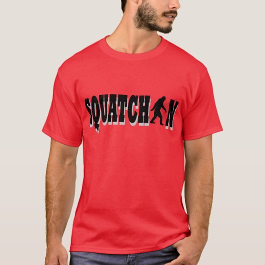 スキャッチン、黒い文字 Tシャツ (正面)