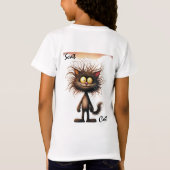 ⭐ スキャットキャットTシャツ – 面白い髪の毛の猫の子供服 Tシャツ (裏面)