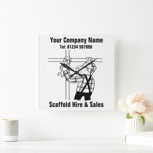 スキャフォールドの採用と販売 スクエア壁時計 (ホーム)