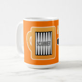 スキャマーのマグショット コーヒーマグカップ (正面左)