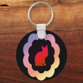 スキャロップ子猫- キーホルダー (正面)