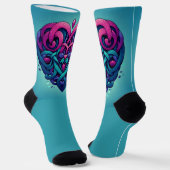 スキャロリーハート（テアリーブルー付） ソックス (傾斜あり)