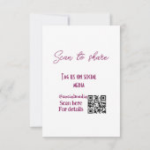 スキャンから共有ラベル私たちソーシャルメディアQRコードsimpl サンキューカード (裏面)