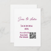 スキャンから共有ラベル私たちソーシャルメディアQRコードsimpl サンキューカード (正面/裏面)