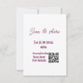 スキャンから共有ラベル私たちソーシャルメディアQRコードsimpl サンキューカード