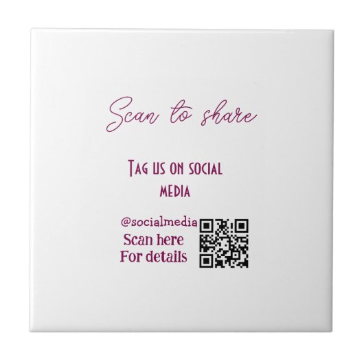 スキャンから共有ラベル私たちソーシャルメディアQRコードsimpl タイル (正面)