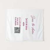 スキャンから共有ラベル私たちソーシャルメディアQRコードsimpl タペストリー (正面(横))