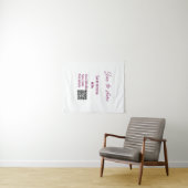 スキャンから共有ラベル私たちソーシャルメディアQRコードsimpl タペストリー (インサイチュ(横))