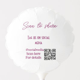 スキャンから共有ラベル私たちソーシャルメディアQRコードsimpl バルーン