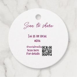 スキャンから共有ラベル私たちソーシャルメディアQRコードsimpl フェイバータグ