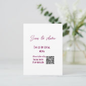 スキャンから共有ラベル私たちソーシャルメディアQRコードsimpl ポストカード (スタンド正面)