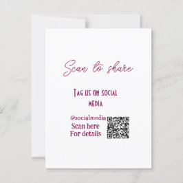 スキャンから共有ラベル私たちソーシャルメディアQRコードsimpl ポストカード