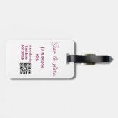 スキャンから共有ラベル私たちソーシャルメディアQRコードsimpl ラゲッジタグ (裏面横)