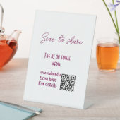 スキャンから共有ラベル私たちソーシャルメディアQRコードsimpl 台座サイン (インサイチュ)