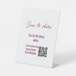 スキャンから共有ラベル私たちソーシャルメディアQRコードsimpl 台座サイン