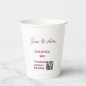 スキャンから共有ラベル私たちソーシャルメディアQRコードsimpl 紙コップ (裏面)