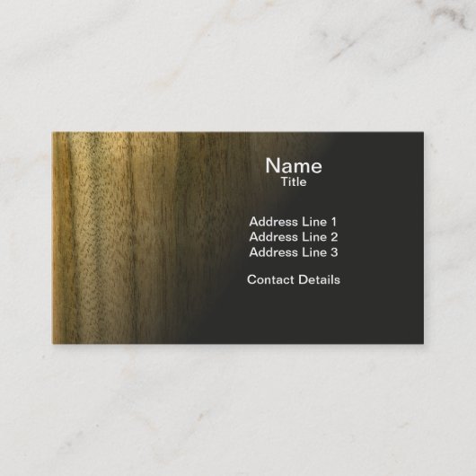 スキャンされたオーストラリアのクルミのベニヤのWoodgrainを実在して下さい 名刺 (正面)