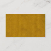 スキャンされたクラフト紙の質の強いマスタード 名刺 (裏面)