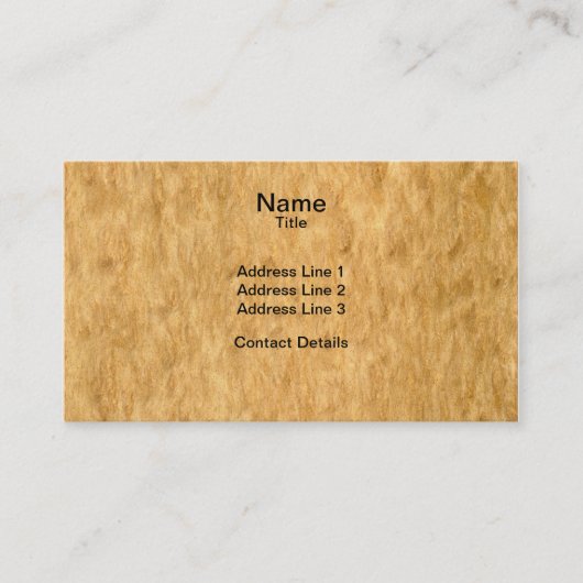 スキャンされたユーカリのぎざぎざのベニヤのWoodgrainを実在して下さい 名刺 (正面)