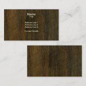 スキャンされたリオシタンのPalisanderベニヤ木を実在して下さい 名刺 (正面/裏面)