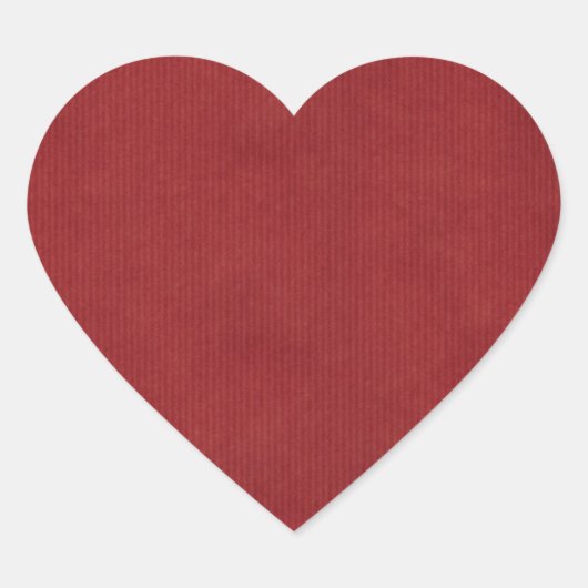 スキャンされた詳細クラフト紙テクスチャ赤 ハートシール (正面)